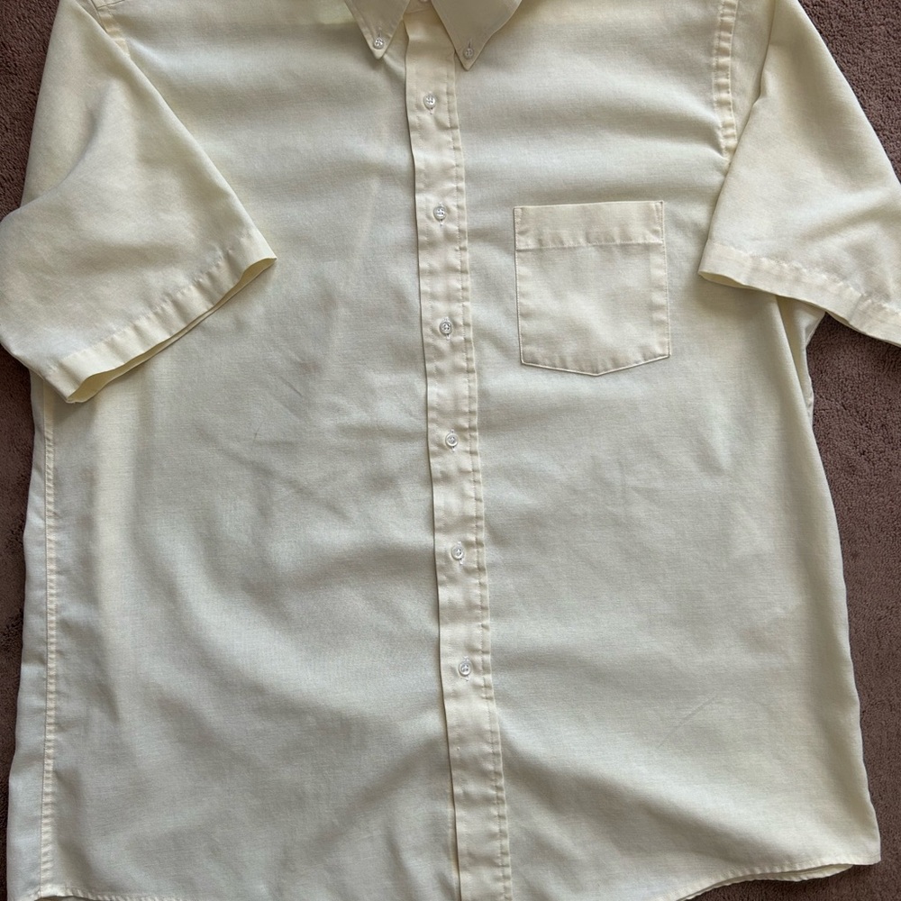 Arrow Yellow Casual Button Down Shirt Crisp Cotton